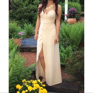 Missguided One Shoulder Nude Formal Gown